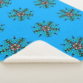 Blumen-Mandala-Nahtloses Muster Sherpadecke (3/4)