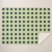 Blumen-Mandala-Nahtloses Muster Sherpadecke (Vorderseite (Horizontal))
