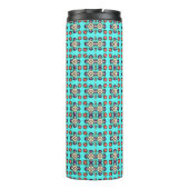 Blumen-Mandala-Nahtloses Muster Thermosbecher (Rückseite)