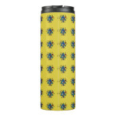 Blumen-Mandala-Nahtloses Muster Thermosbecher (Rückseite)