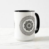 Blumen-Mandala-Tasse Tasse (VorderseiteRechts)