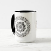 Blumen-Mandala-Tasse Tasse (Vorderseite Links)