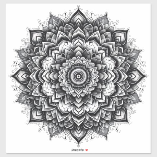 Blumen-Mandala-Vinyl-Aufkleber Aufkleber (Blatt)