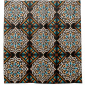 Blumen-Mandala-Webmuster Duschvorhang (Vorderseite)