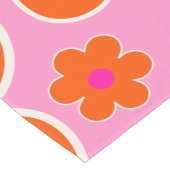 Blumen Market Amsterdam Retro Blume Rosa Orange Kurzer Tischläufer (Ecke)