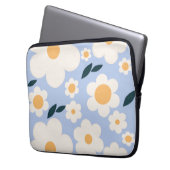 Blumen Market Kopenhagen Blume White Blue Floral Laptopschutzhülle (Vorderseite Links)
