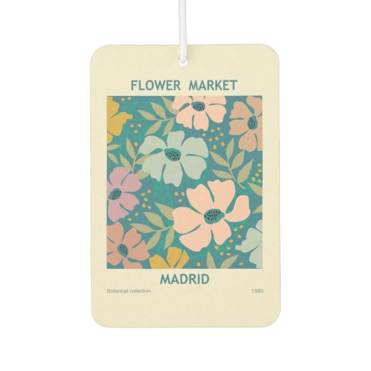 Blumen Market Madrid Print Autolufterfrischer (Vorderseite)