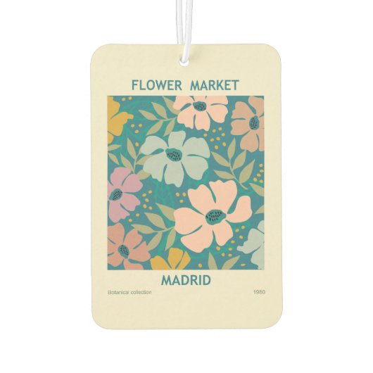 Blumen Market Madrid Print Autolufterfrischer (Rückseite)