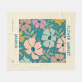 Blumen Market Madrid Print Fleecedecke (Vorderseite (Horizontal))