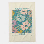 Blumen Market Madrid Print Geschirrtuch (Vertikal)