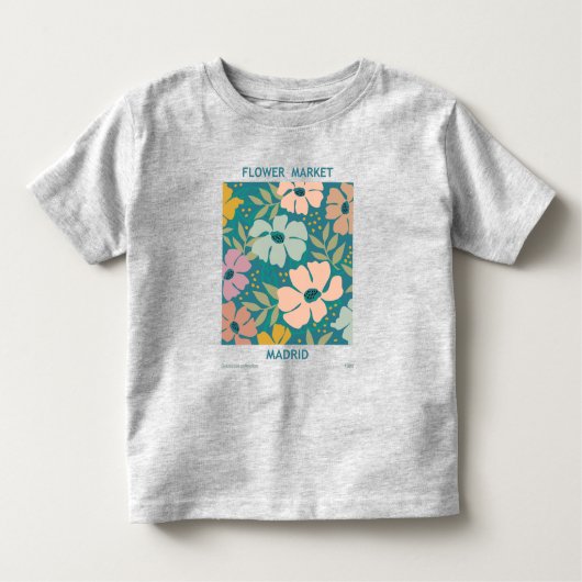 Blumen Market Madrid Print Kleinkind T-shirt (Vorderseite)