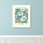 Blumen Market Madrid Print Leinwanddruck (Insitu (Holzboden))