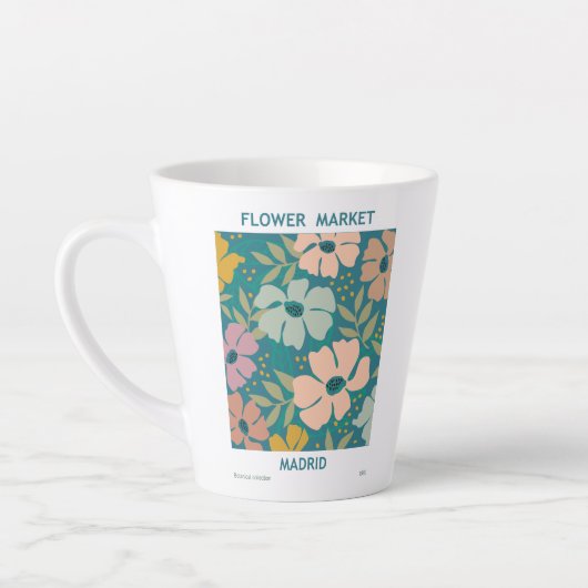 Blumen Market Madrid Print Milchtasse (Links)