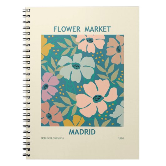 Blumen Market Madrid Print Notizblock (Vorderseite)