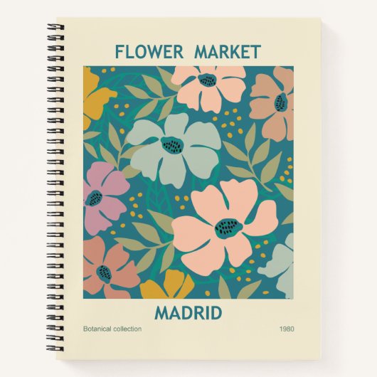 Blumen Market Madrid Print Notizblock (Vorderseite)