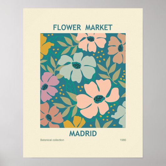 Blumen Market Madrid Print Poster (Vorne)