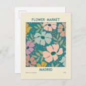 Blumen Market Madrid Print Postkarte (Vorne/Hinten)