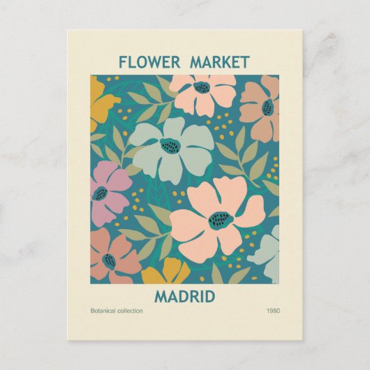 Blumen Market Madrid Print Postkarte (Vorderseite)