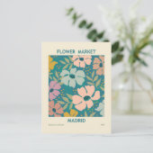 Blumen Market Madrid Print Postkarte (Stehend Vorderseite)