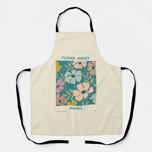 Blumen Market Madrid Print Schürze (Vorderseite)
