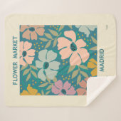 Blumen Market Madrid Print Sherpadecke (Vorderseite (Horizontal))