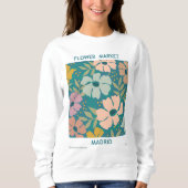 Blumen Market Madrid Print Sweatshirt (Vorderseite)