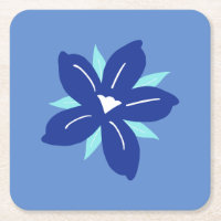 Blumen Market Print Mykonos Retro Vintag Blue