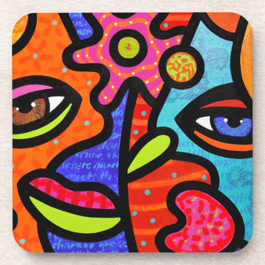 "Blumen-Markt " Untersetzer (Vorderseite)