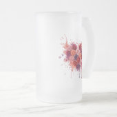 Blumen Mattglas Bierglas (VorderseiteRechts)