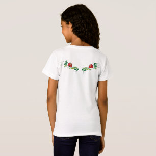Blumen-Matyo-Stickerei T-Shirt