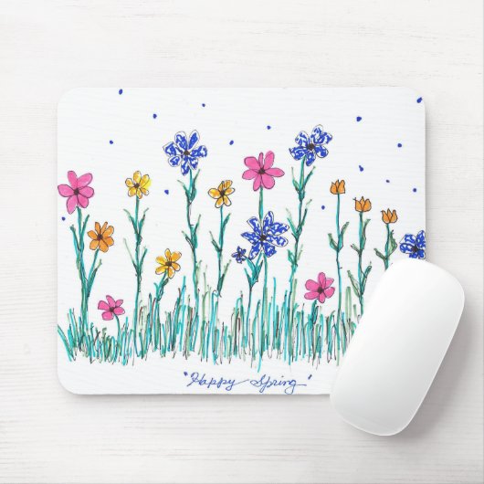 Blumen-Mausunterlage Mousepad (Mit Mouse)