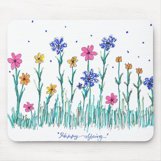 Blumen-Mausunterlage Mousepad (Vorne)