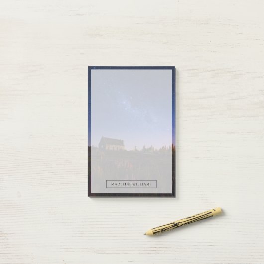 Blumen | Milchstraße Neuseeland Post-it Klebezettel (Auf Schreibtisch)