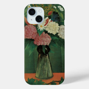 Blumen mit Efeu von Henri Rousseau, Vintage Floral iPhone 15 Hülle