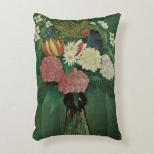 Blumen mit Efeu von Henri Rousseau, Vintage Floral Dekokissen