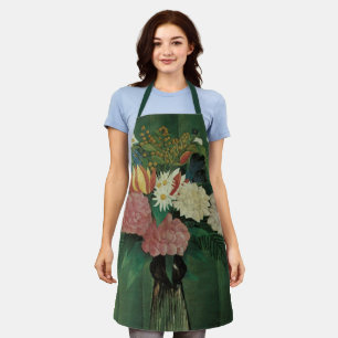 Blumen mit Efeu von Henri Rousseau, Vintage Floral Schürze