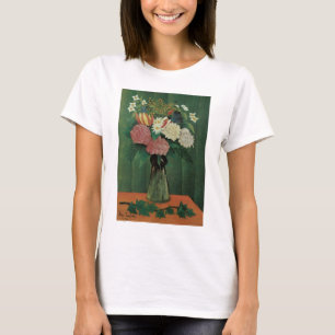Blumen mit Efeu von Henri Rousseau, Vintage Floral T-Shirt