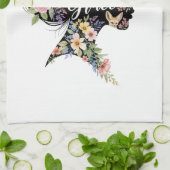 Blumen mit Grace Elegante florale Inspiration Kuns Geschirrtuch (Gefaltet)