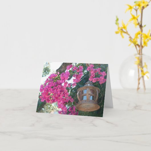 Blumen mit Lampe Karte (Gelbe Blume)