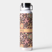 Blumen mit Seestern Trinkflasche (Rückseite)
