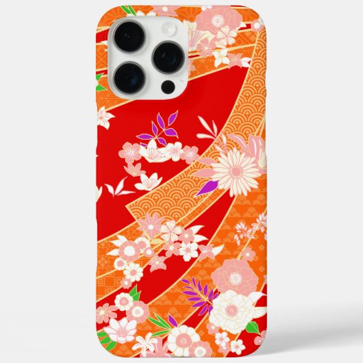 Blumen-Mix-Kimono-Muster Frühling Case-Mate iPhone Hülle (Rückseite)