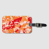 Blumen-Mix-Kimono-Muster Frühling Gepäckanhänger (Vorderseite (Horizontal))