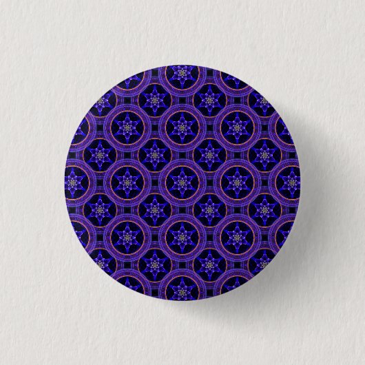 Blumen Modern Boho Elegant Abstrakte Muster #505 Button (Vorderseite)
