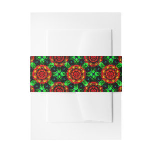 Blumen Modern Boho Elegant Abstraktes Muster #504 Einladungsbanderole