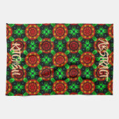 Blumen Modern Boho Elegant Abstraktes Muster #504 Geschirrtuch (Horizontal)