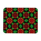 Blumen Modern Boho Elegant Abstraktes Muster #504 Magnet (Horizontal)