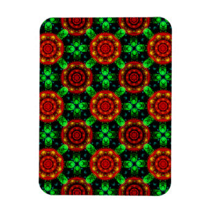 Blumen Modern Boho Elegant Abstraktes Muster #504 Magnet