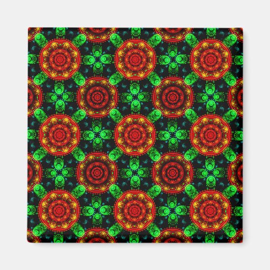 Blumen Modern Boho Elegant Abstraktes Muster #504 Magnet (Vorne)