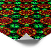 Blumen Modern Boho Elegant Abstraktes Muster #504 Poster (Ecke)