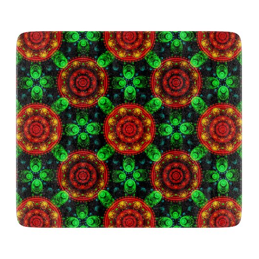 Blumen Modern Boho Elegant Abstraktes Muster #504 Schneidebrett (Vorderseite)